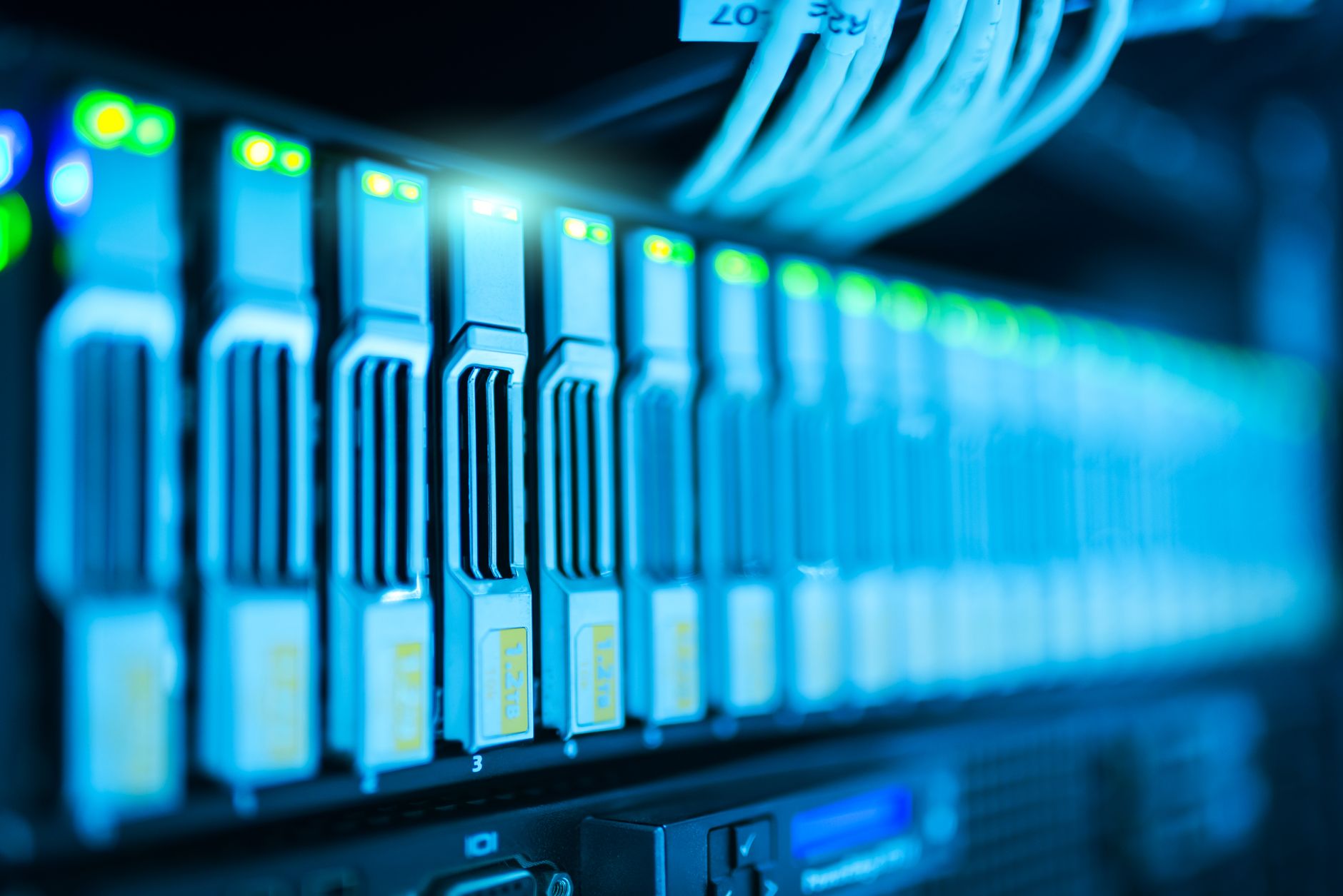 Detailed image of a server rack with glowing lights in a modern data center. — Best Practices for Data Analytics with Presto